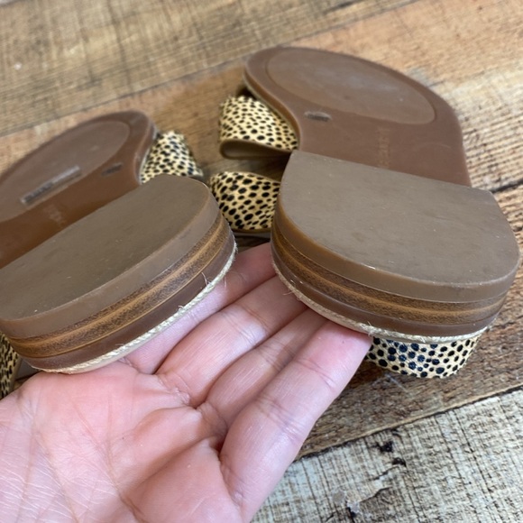 Sole Society Saden Strappy Sandals Women Size 10M Tan Black Cheetah Print Buckle - Picture 11 of 11